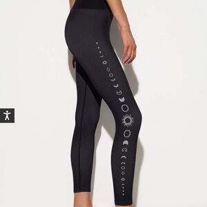 NEW ~SPIRITUAL GANGSTER~ Black Leggings Phases of the Moon Size XS/S